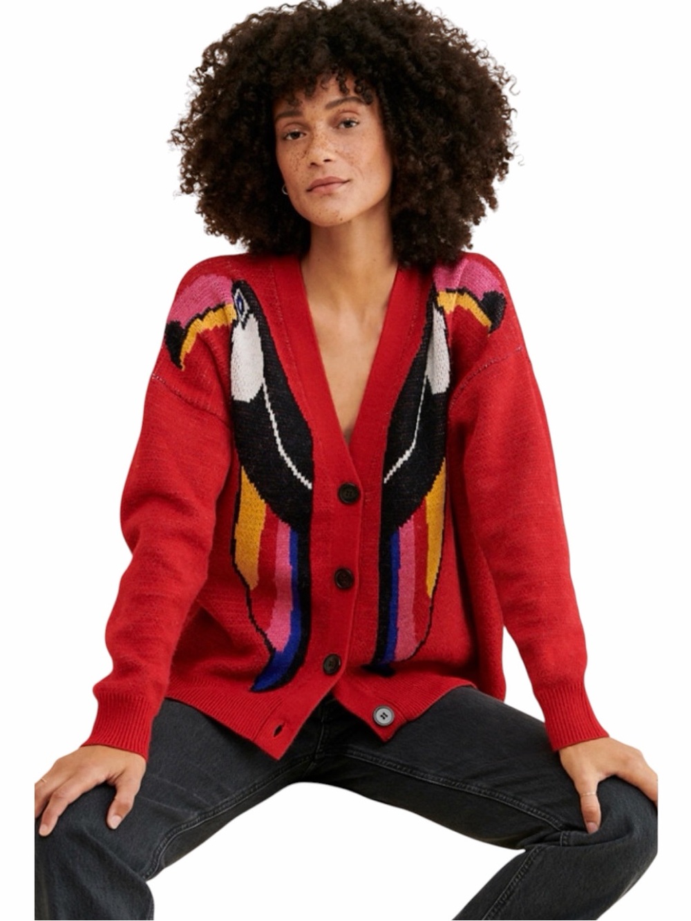 Farm Rio Toucanissimo Cardigan Size M.